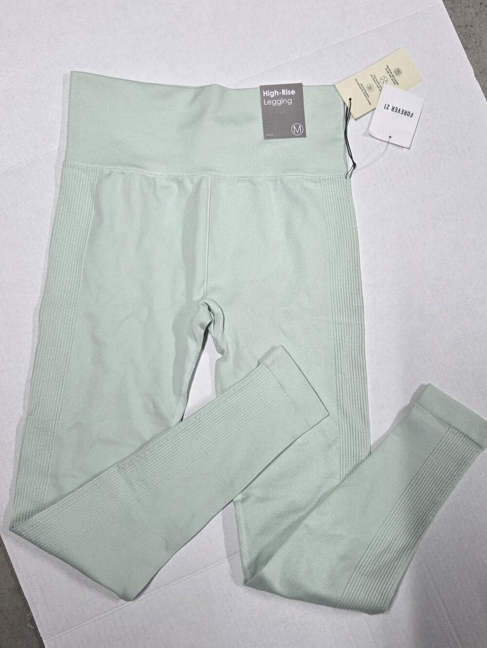Forever 21 Mint Green High-Rise Leggings Size S